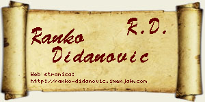 Ranko Didanović vizit kartica